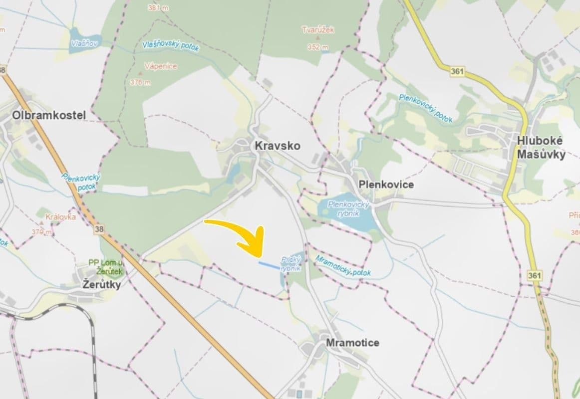 plot for sale, 4,107 m², Kravsko, Jihomoravský Region plot for sale, 4,107 m², Kravsko, Jihomoravský Region