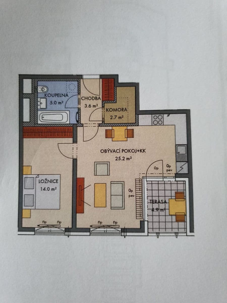 1 bedroom with open-plan kitchen flat to rent, 53 m², Ferrariho, Prague, Prague 1 bedroom with open-plan kitchen flat to rent, 53 m², Ferrariho, Prague, Prague