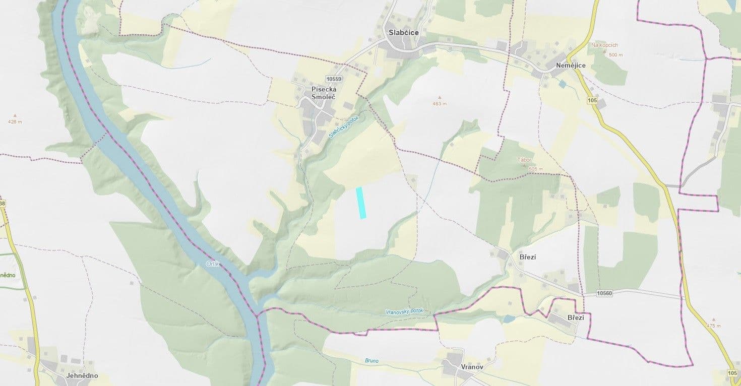plot for sale, 10,483 m², Slabčice, Jihočeský Region plot for sale, 10,483 m², Slabčice, Jihočeský Region