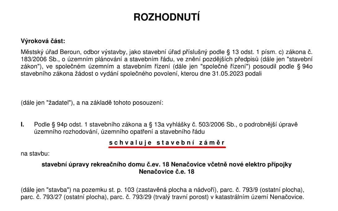 plot for sale, 996 m², Nenačovice, Středočeský Region plot for sale, 996 m², Nenačovice, Středočeský Region