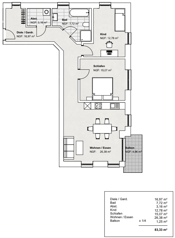 3 bedroom flat to rent, 83 m², Am Brüggeberge 14, Wolfenbüttel, Lower Saxony 3 bedroom flat to rent, 83 m², Am Brüggeberge 14, Wolfenbüttel, Lower Saxony