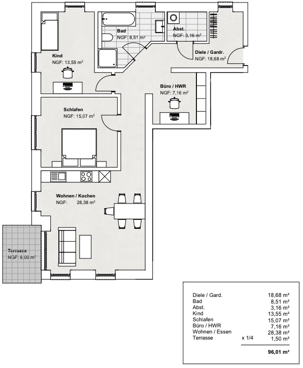 3 bedroom flat to rent, 96 m², Am Brüggeberge 14, Wolfenbüttel, Lower Saxony 3 bedroom flat to rent, 96 m², Am Brüggeberge 14, Wolfenbüttel, Lower Saxony