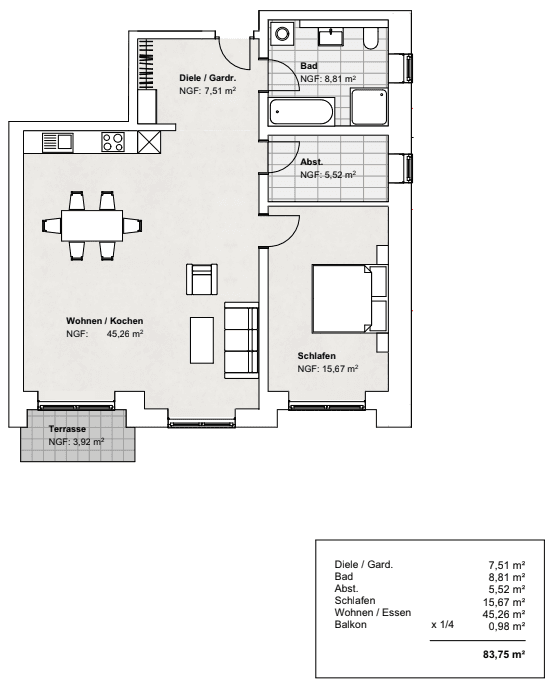 3 bedroom flat to rent, 83 m², Am Brüggeberge 14, Wolfenbüttel, Lower Saxony 3 bedroom flat to rent, 83 m², Am Brüggeberge 14, Wolfenbüttel, Lower Saxony