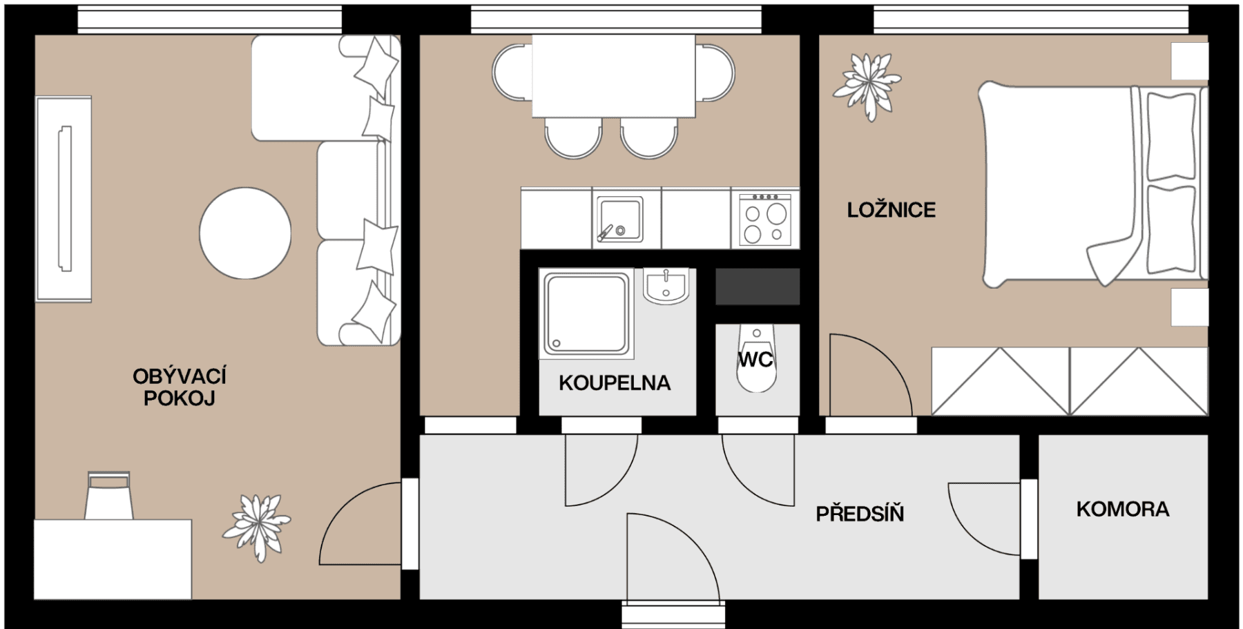 2 bedroom flat for sale, 52 m², Unhošťská, Kladno, Středočeský Region 2 bedroom flat for sale, 52 m², Unhošťská, Kladno, Středočeský Region
