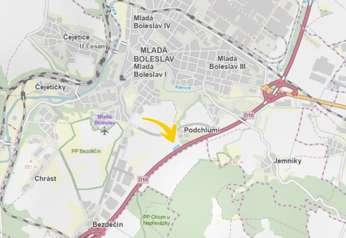 plot for sale, 3,766 m², Mladá Boleslav, Středočeský Region plot for sale, 3,766 m², Mladá Boleslav, Středočeský Region