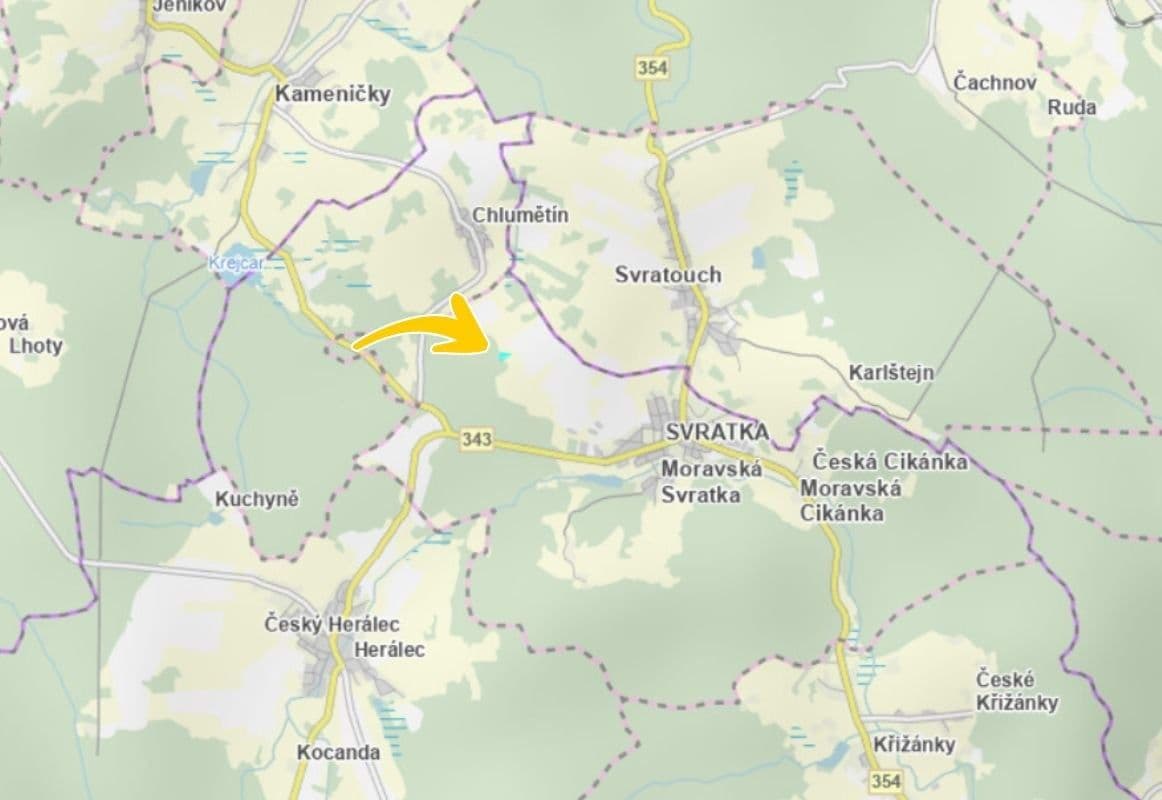 plot for sale, 4,330 m², Svratka, Vysočina Region plot for sale, 4,330 m², Svratka, Vysočina Region