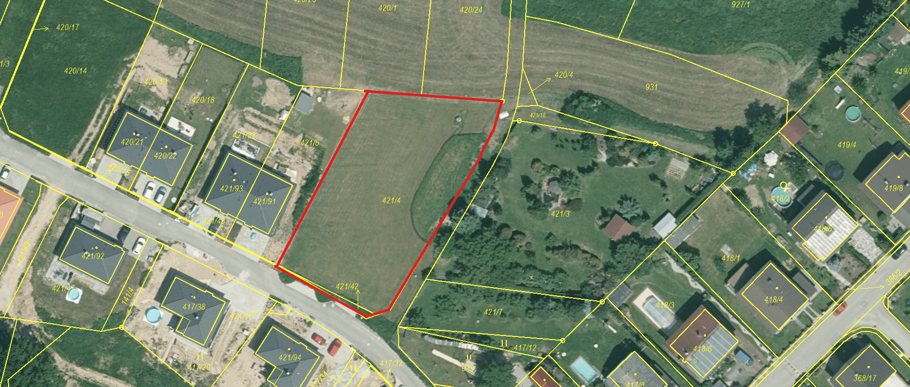plot for sale, 1,696 m², Hosín, Jihočeský Region plot for sale, 1,696 m², Hosín, Jihočeský Region