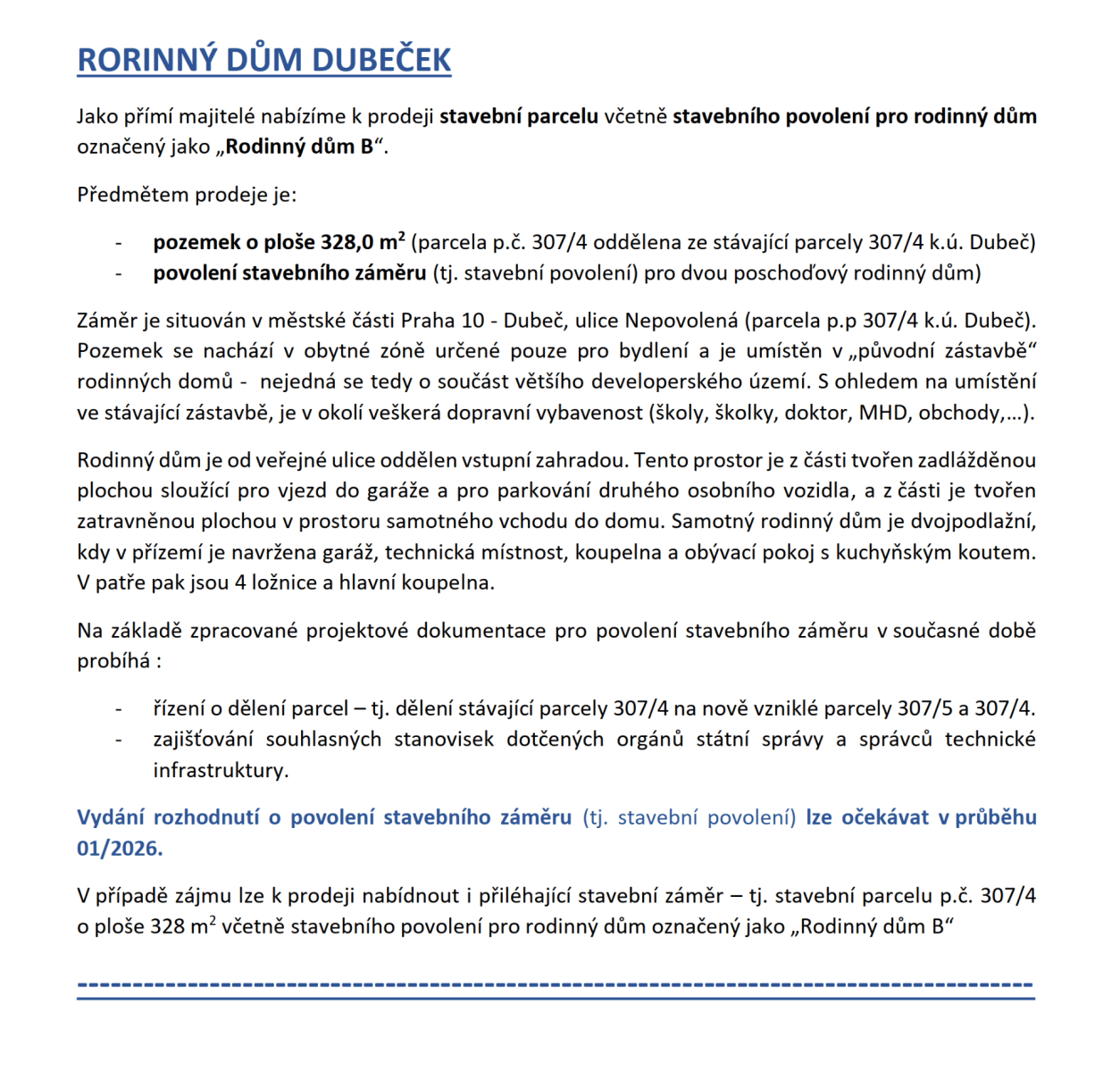 plot for sale, 328 m², Nepovolená, Prague, Prague plot for sale, 328 m², Nepovolená, Prague, Prague