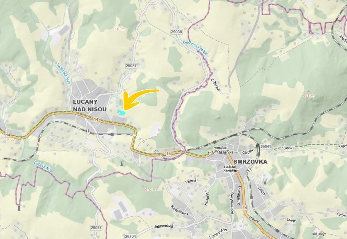plot for sale, 2,801 m², Lučany nad Nisou, Liberecký Region plot for sale, 2,801 m², Lučany nad Nisou, Liberecký Region