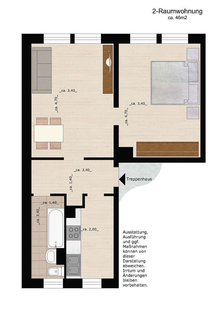 2 bedroom flat to rent, 46 m², Askanische Straße 114, Dessau-Roßlau, Saxony-Anhalt 2 bedroom flat to rent, 46 m², Askanische Straße 114, Dessau-Roßlau, Saxony-Anhalt