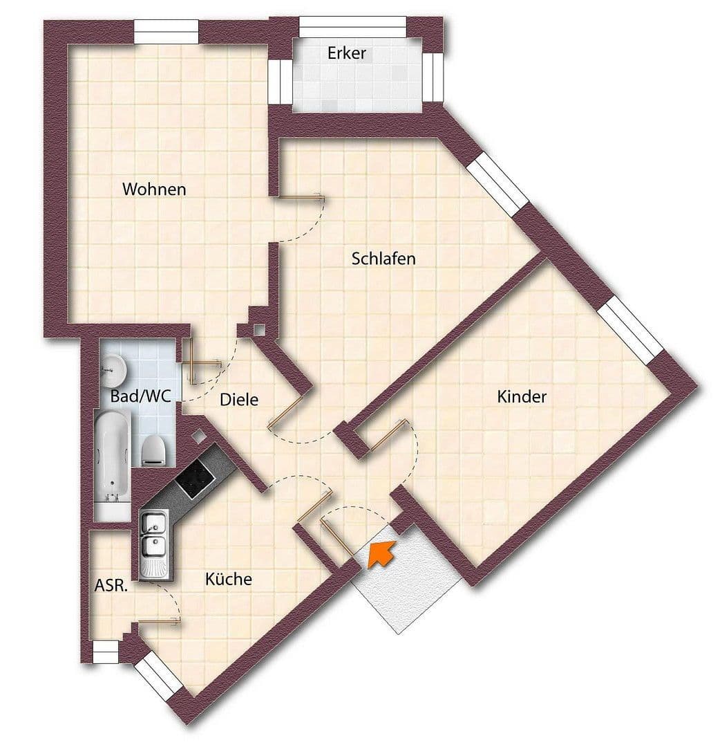 3 bedroom flat to rent, 78 m², Nöthnitzer Straße 36, Dresden, Saxony 3 bedroom flat to rent, 78 m², Nöthnitzer Straße 36, Dresden, Saxony