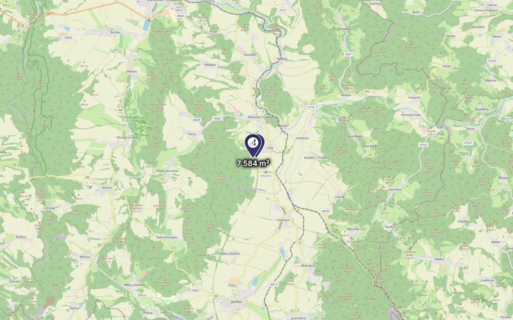 plot for sale, 8,467 m², Městečko Trnávka, Pardubický Region plot for sale, 8,467 m², Městečko Trnávka, Pardubický Region