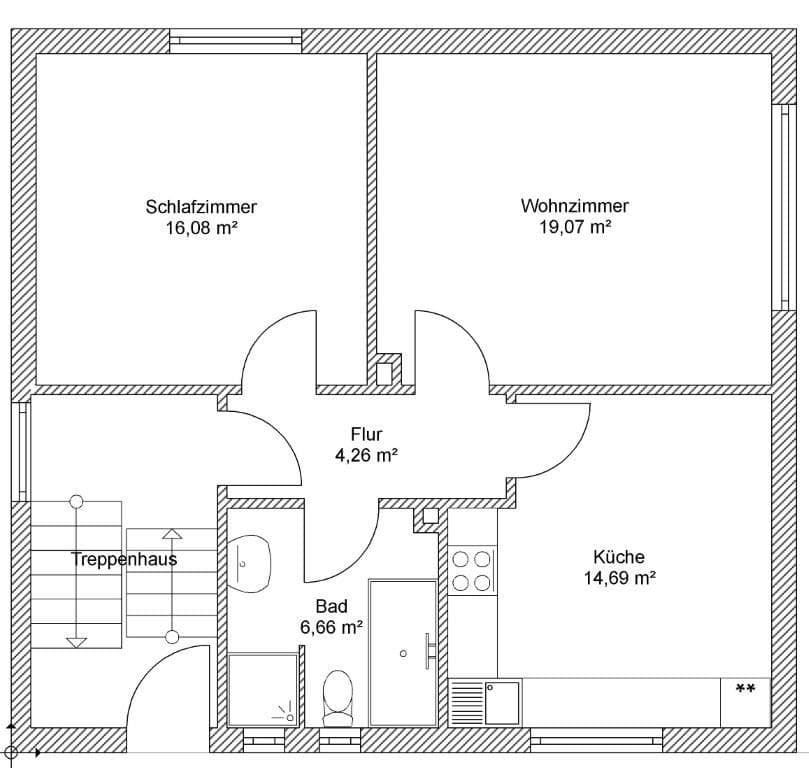 1 bedroom with open-plan kitchen flat to rent, 59 m², Weiden i.d.OPf., Bavaria 1 bedroom with open-plan kitchen flat to rent, 59 m², Weiden i.d.OPf., Bavaria