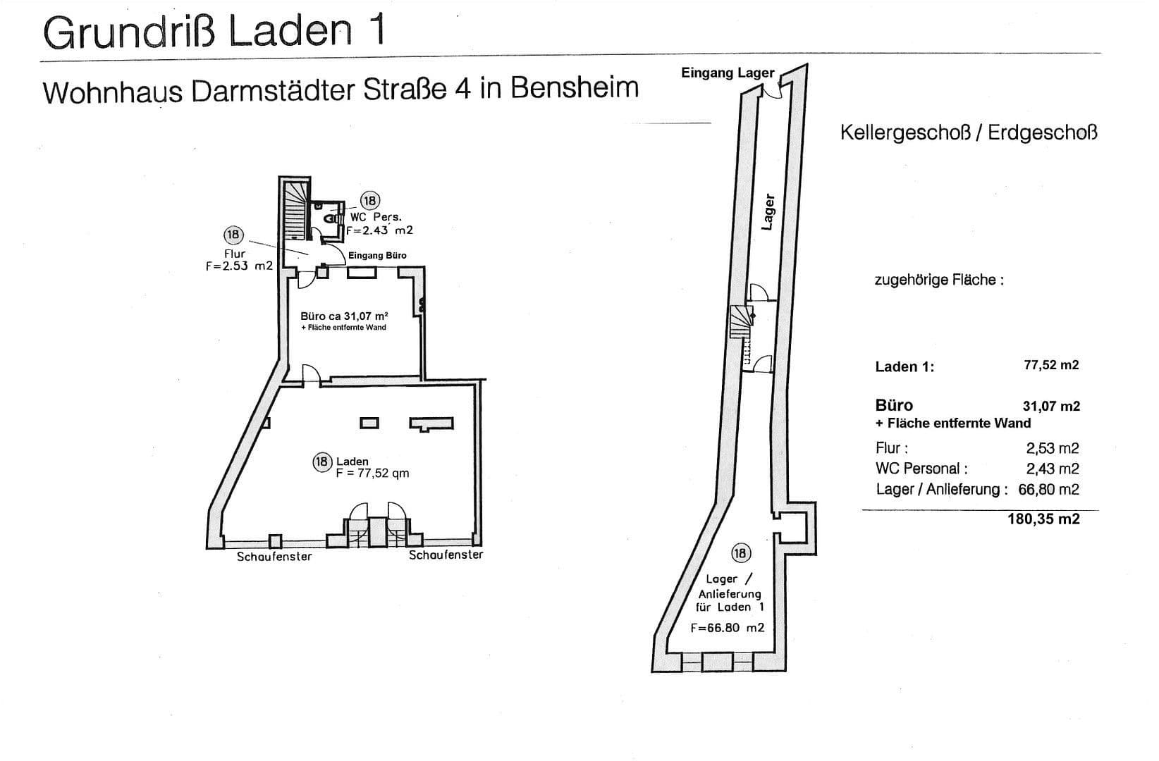 non-residential property for sale, 181 m², Darmstädter Straße 4, Bensheim, Hesse non-residential property for sale, 181 m², Darmstädter Straße 4, Bensheim, Hesse