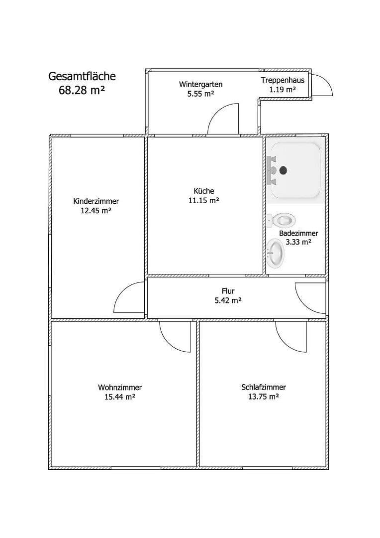 3 bedroom flat to rent, 69 m², Holzstrecke 2, Coswig (Anhalt), Saxony-Anhalt 3 bedroom flat to rent, 69 m², Holzstrecke 2, Coswig (Anhalt), Saxony-Anhalt