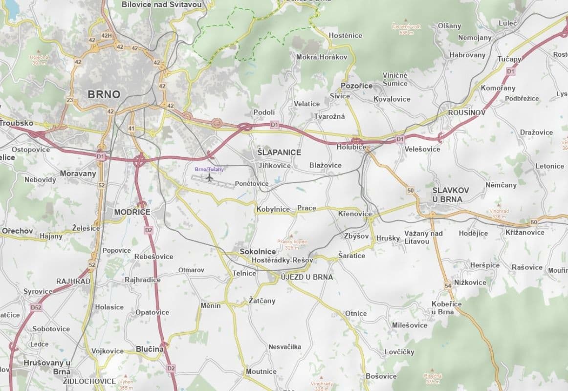 plot for sale, 2,002 m², Šlapanice, Jihomoravský Region plot for sale, 2,002 m², Šlapanice, Jihomoravský Region