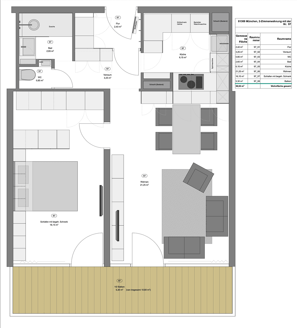 2 bedroom flat for sale, 58 m², Johann-Clanze-Str 43-53, München, Bavaria 2 bedroom flat for sale, 58 m², Johann-Clanze-Str 43-53, München, Bavaria