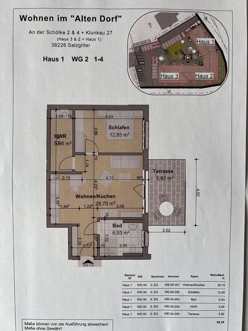 2 bedroom flat for sale, 60 m², An der Schölke 2-4, Salzgitter, Lower Saxony 2 bedroom flat for sale, 60 m², An der Schölke 2-4, Salzgitter, Lower Saxony