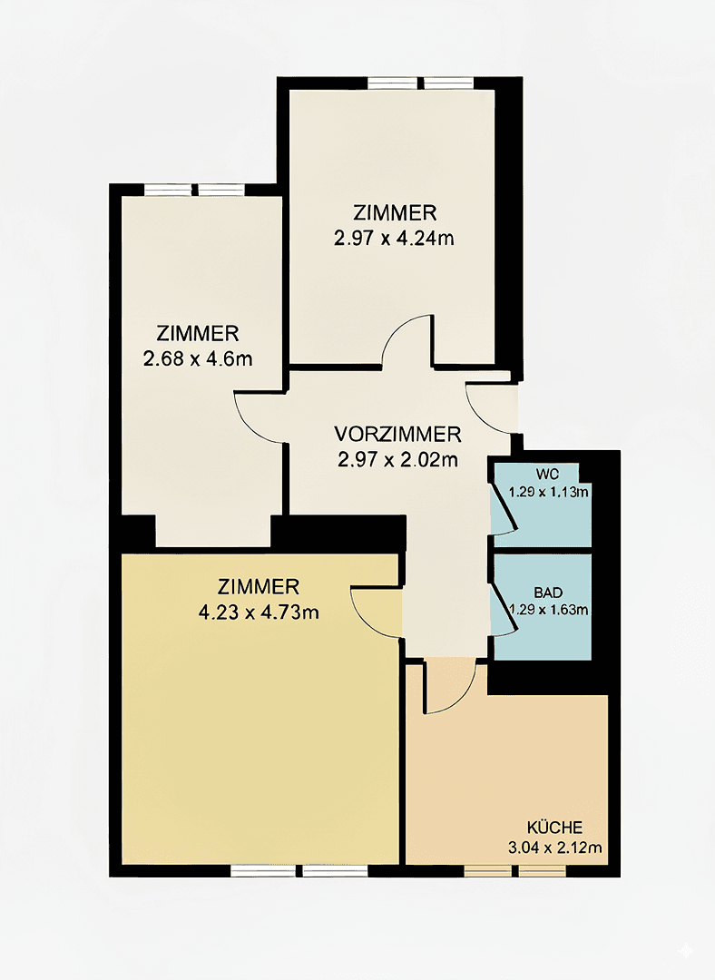3 bedroom flat for sale, 65 m², Leo-Slezak Gasse, Wien, Vienna 3 bedroom flat for sale, 65 m², Leo-Slezak Gasse, Wien, Vienna