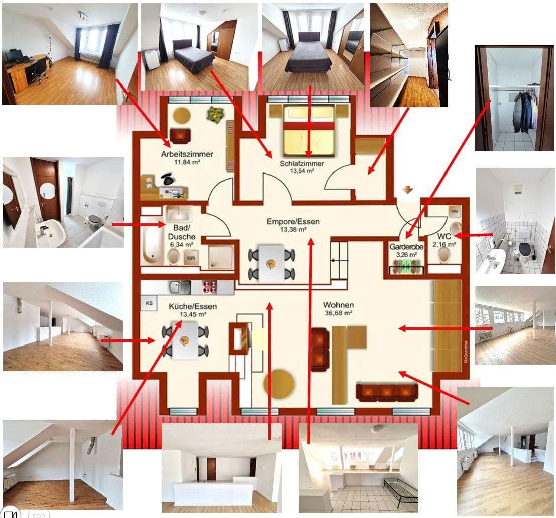 3 bedroom flat to rent, 104 m², Akademiestraße, 18, Karlsruhe, Baden-Württemberg 3 bedroom flat to rent, 104 m², Akademiestraße, 18, Karlsruhe, Baden-Württemberg