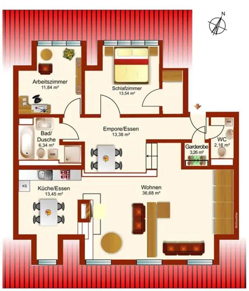 3 bedroom flat to rent, 104 m², Akademiestraße, 18, Karlsruhe, Baden-Württemberg 3 bedroom flat to rent, 104 m², Akademiestraße, 18, Karlsruhe, Baden-Württemberg
