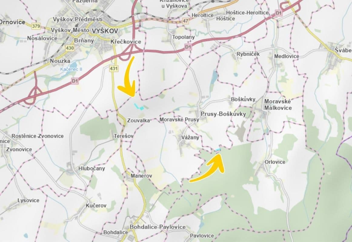 plot for sale, 23,194 m², Prusy-Boškůvky, Jihomoravský Region plot for sale, 23,194 m², Prusy-Boškůvky, Jihomoravský Region