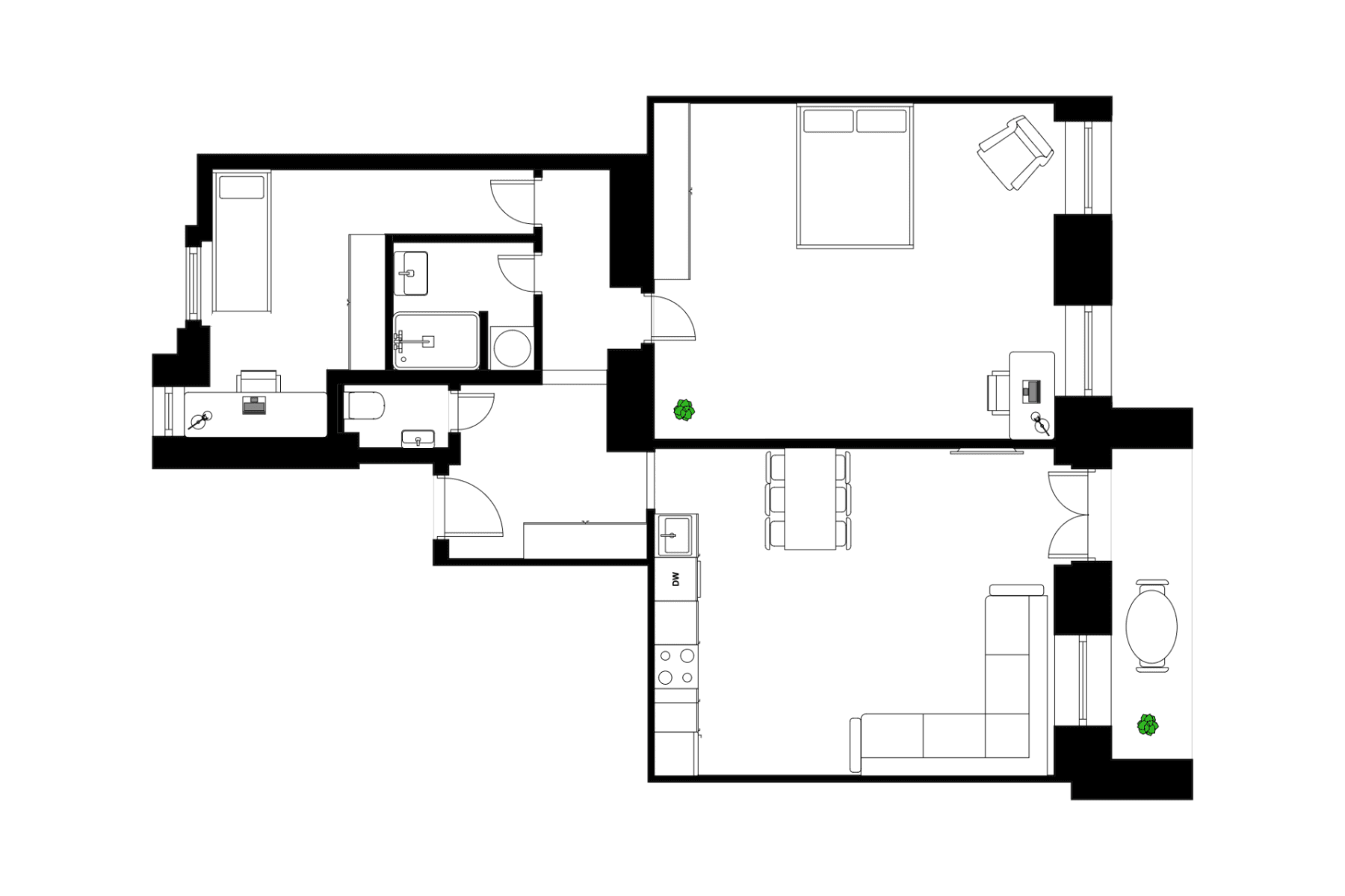 2 bedroom with open-plan kitchen flat for sale, 85 m², Hořejší nábřeží, Prague, Prague 2 bedroom with open-plan kitchen flat for sale, 85 m², Hořejší nábřeží, Prague, Prague