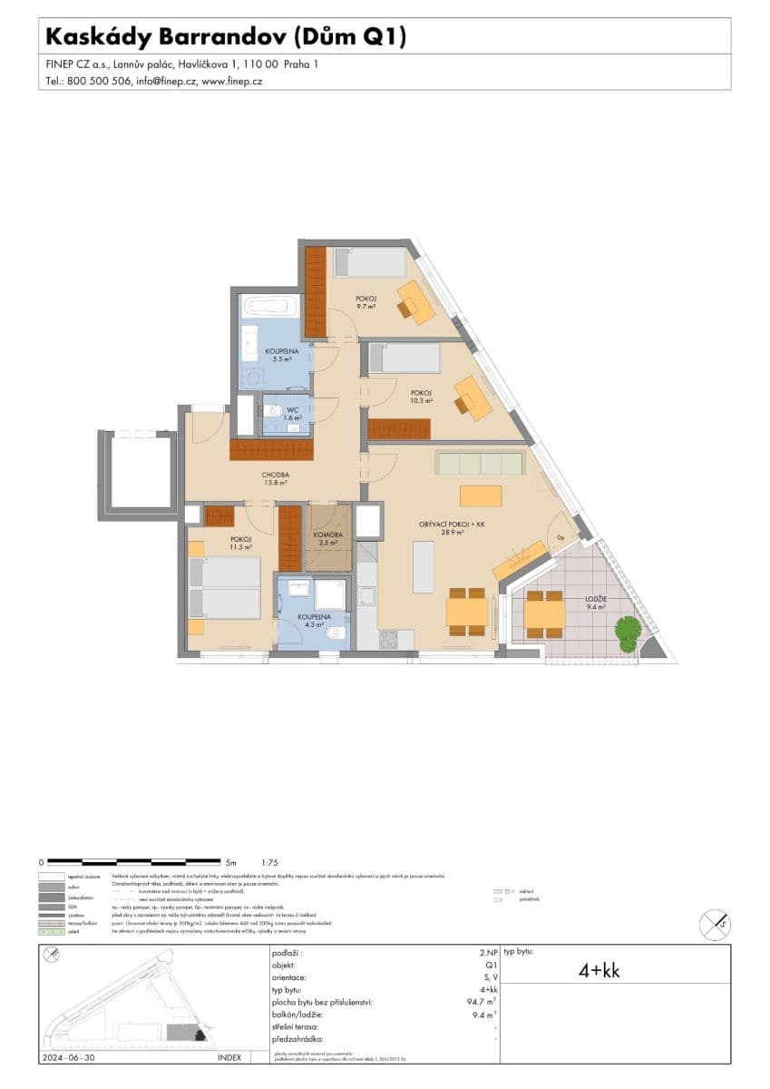 3 bedroom with open-plan kitchen flat for sale, 105 m², Gollové, Prague, Prague 3 bedroom with open-plan kitchen flat for sale, 105 m², Gollové, Prague, Prague