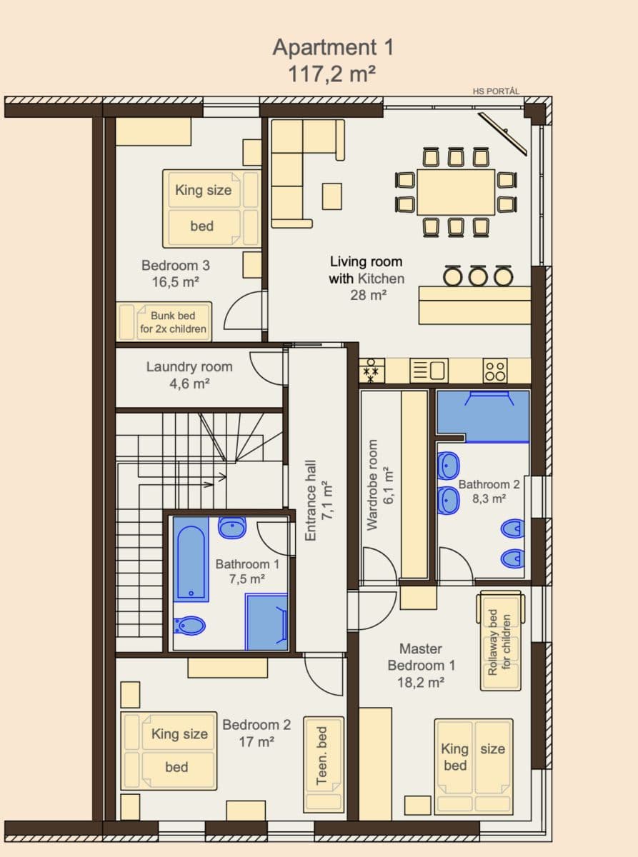 flat to rent, 117 m², Do Chuchle, Prague, Prague flat to rent, 117 m², Do Chuchle, Prague, Prague