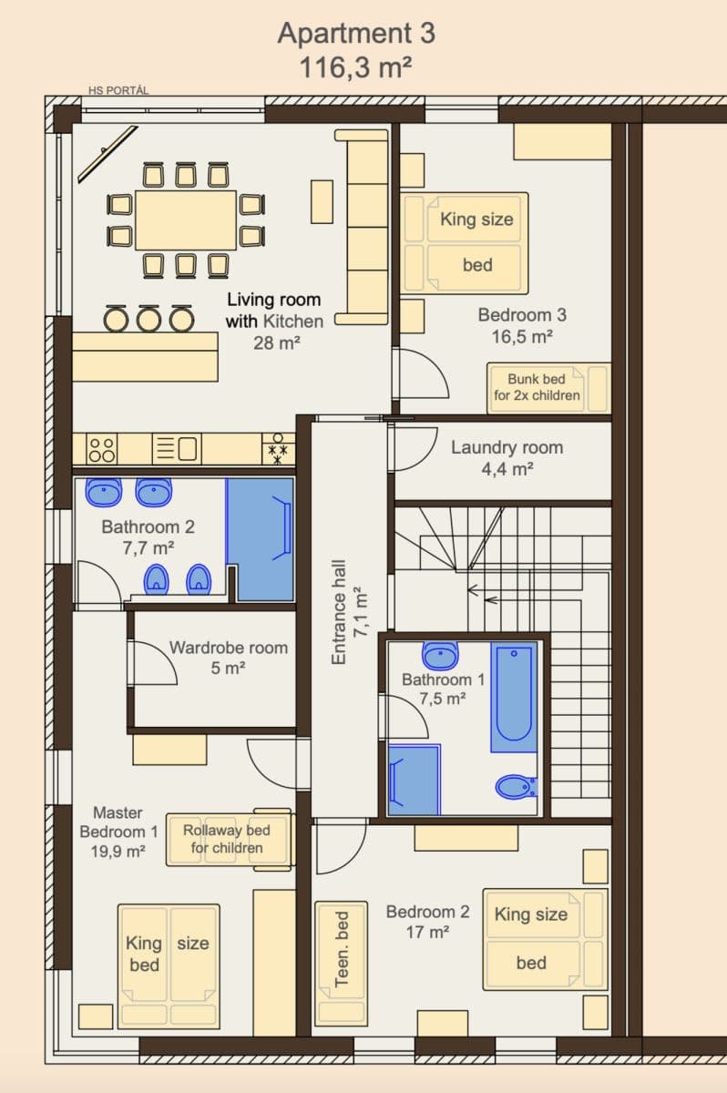 flat to rent, 116 m², Do Chuchle, Prague, Prague flat to rent, 116 m², Do Chuchle, Prague, Prague