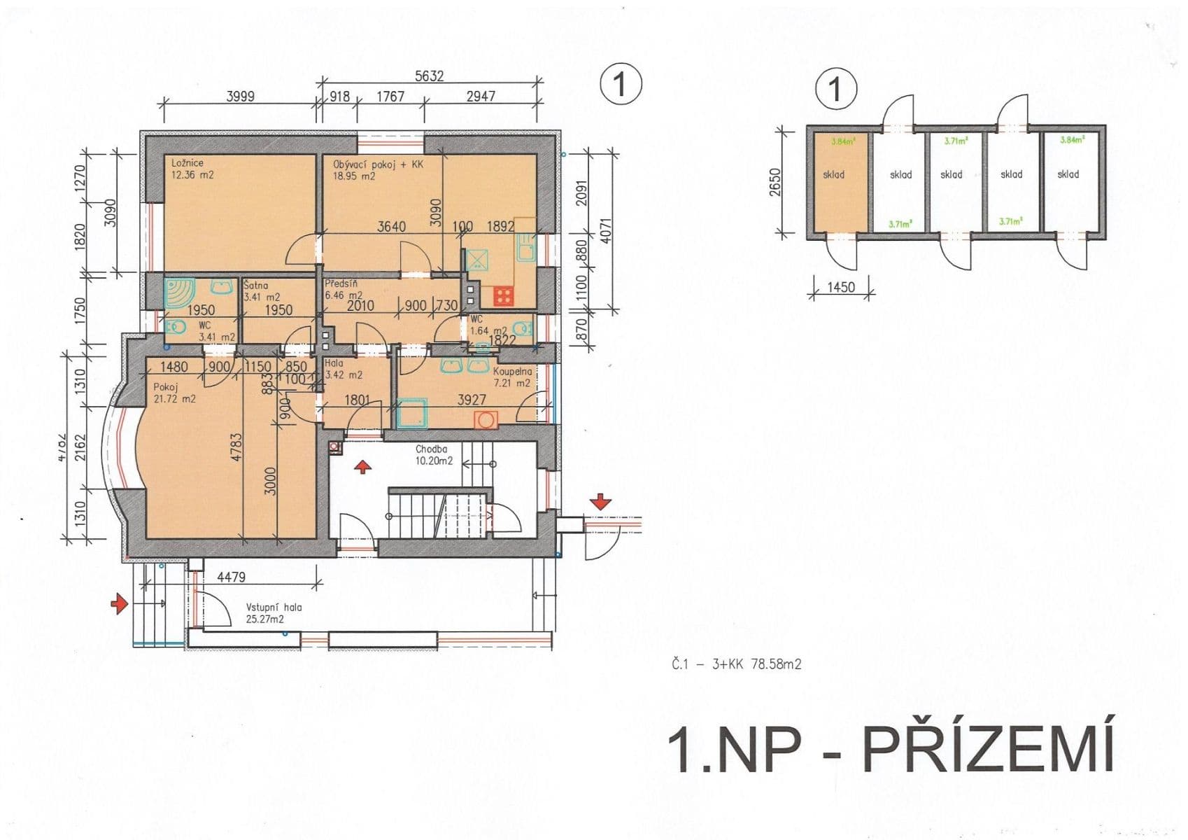 2 bedroom with open-plan kitchen flat to rent, 78 m², Sulická, Prague, Prague 2 bedroom with open-plan kitchen flat to rent, 78 m², Sulická, Prague, Prague
