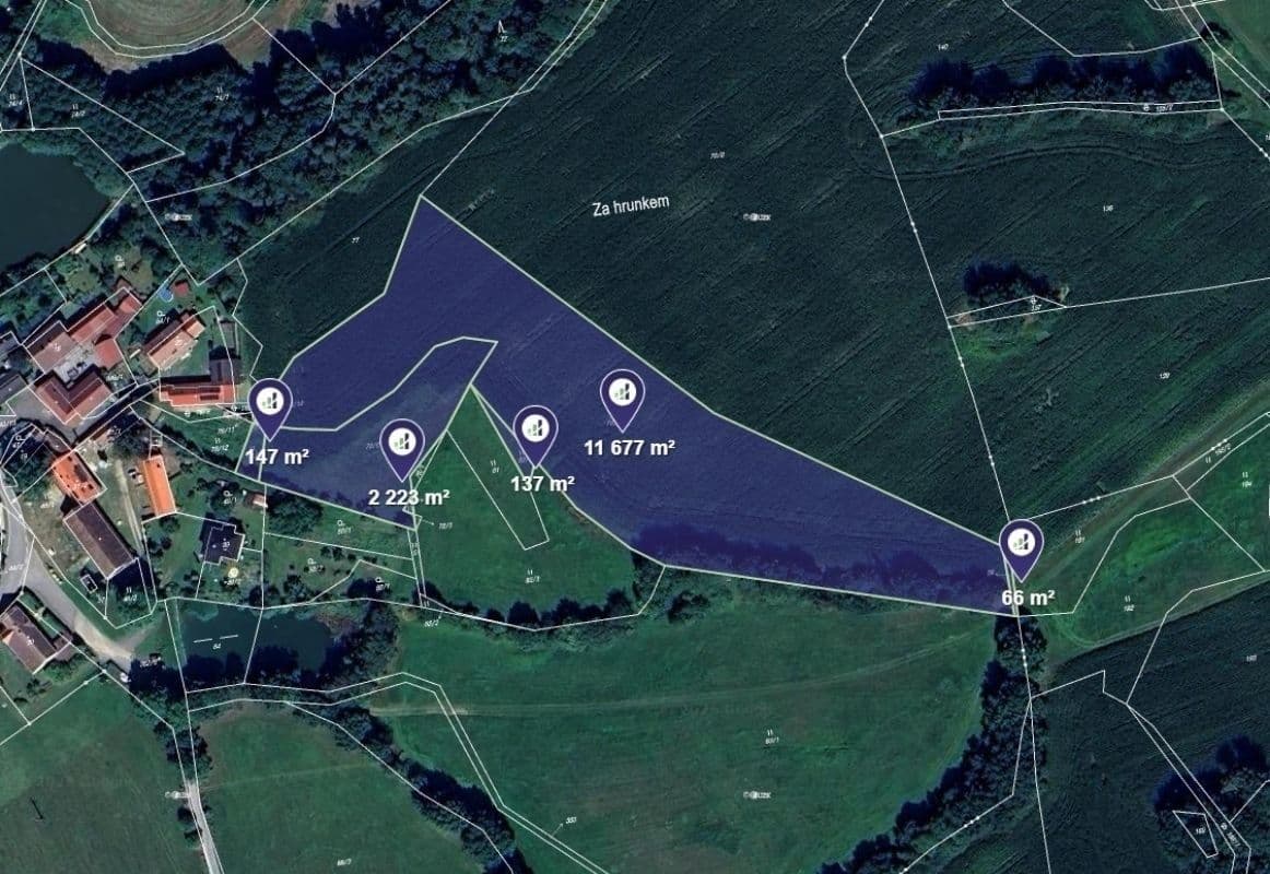 plot for sale, 11,585 m², Hrazany, Jihočeský Region plot for sale, 11,585 m², Hrazany, Jihočeský Region