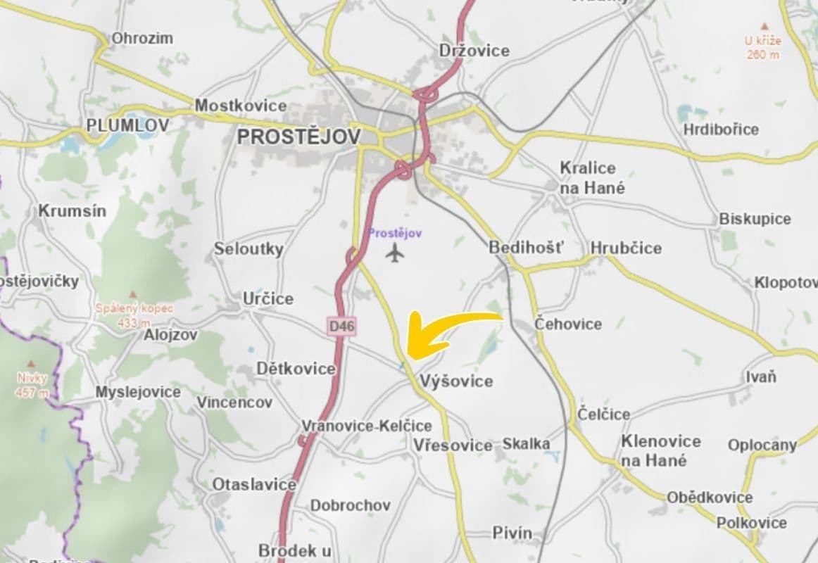 plot for sale, 1,300 m², Výšovice, Olomoucký Region plot for sale, 1,300 m², Výšovice, Olomoucký Region