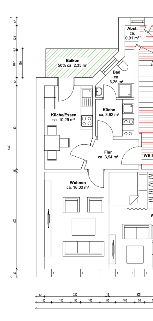 2 bedroom flat to rent, 41 m², Friedrich Engels Straße 2, Schkeuditz, Saxony 2 bedroom flat to rent, 41 m², Friedrich Engels Straße 2, Schkeuditz, Saxony