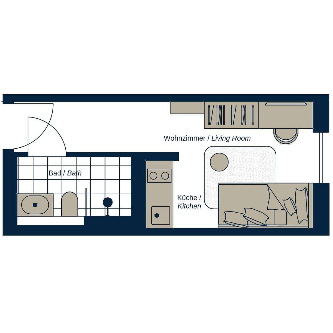 1 bedroom flat to rent, 20 m², Welserstraße 88, Nürnberg, Bavaria 1 bedroom flat to rent, 20 m², Welserstraße 88, Nürnberg, Bavaria