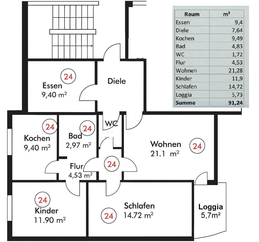 4 bedroom flat to rent, 91 m², Luisantring 45, Maintal, Hesse 4 bedroom flat to rent, 91 m², Luisantring 45, Maintal, Hesse