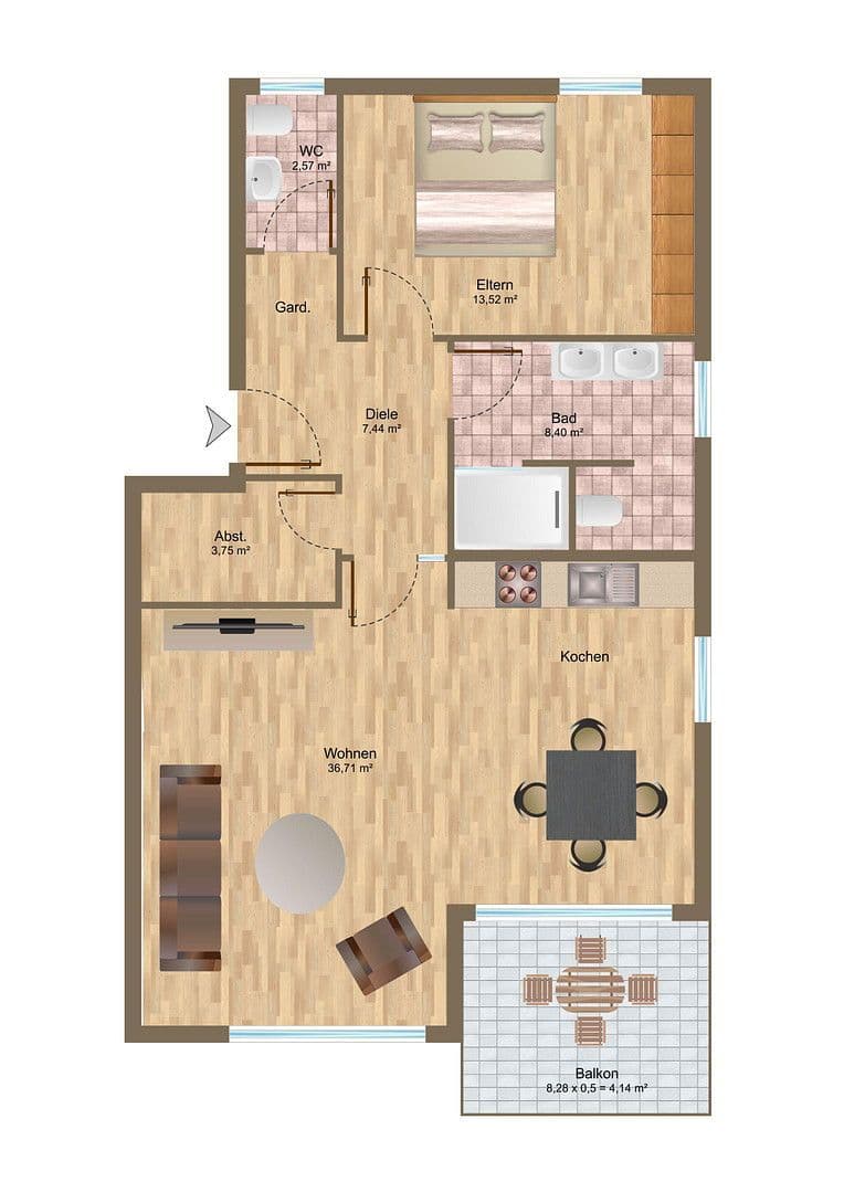 3 bedroom flat for sale, 77 m², Im Malerwinkel 17, Geestland, Lower Saxony 3 bedroom flat for sale, 77 m², Im Malerwinkel 17, Geestland, Lower Saxony