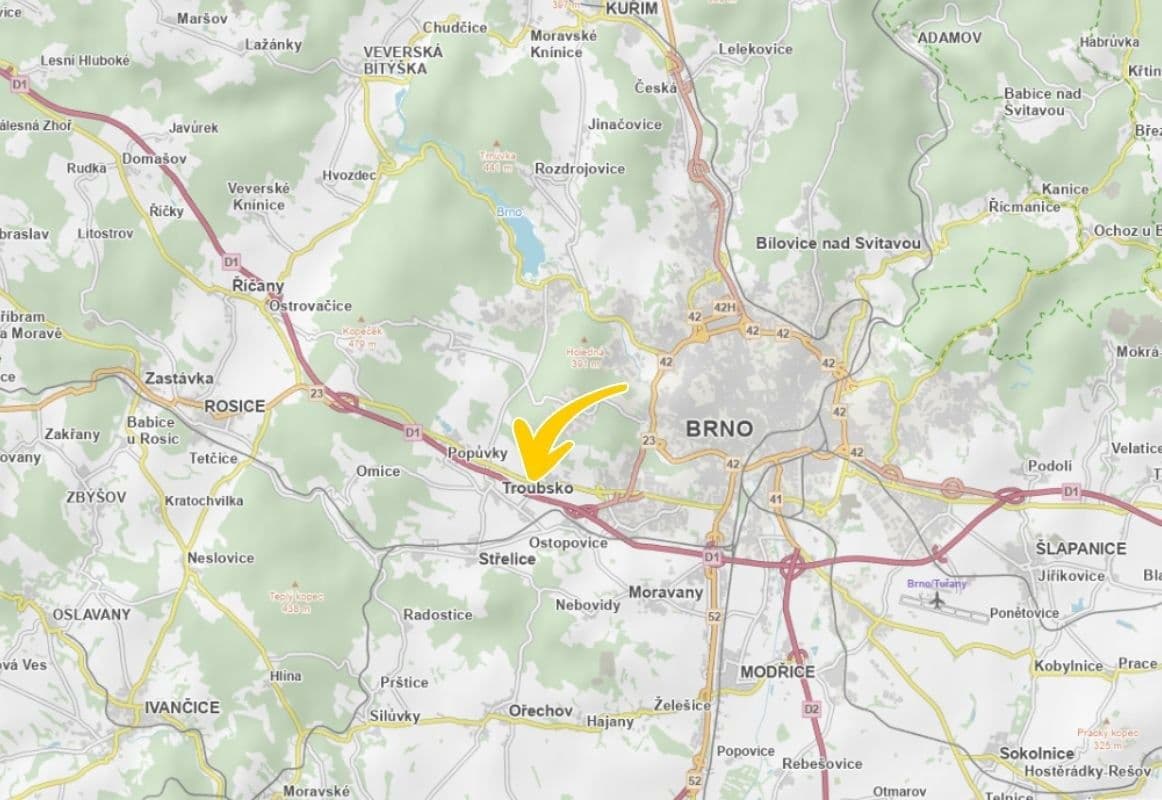 plot for sale, 1,274 m², Brno, Jihomoravský Region plot for sale, 1,274 m², Brno, Jihomoravský Region