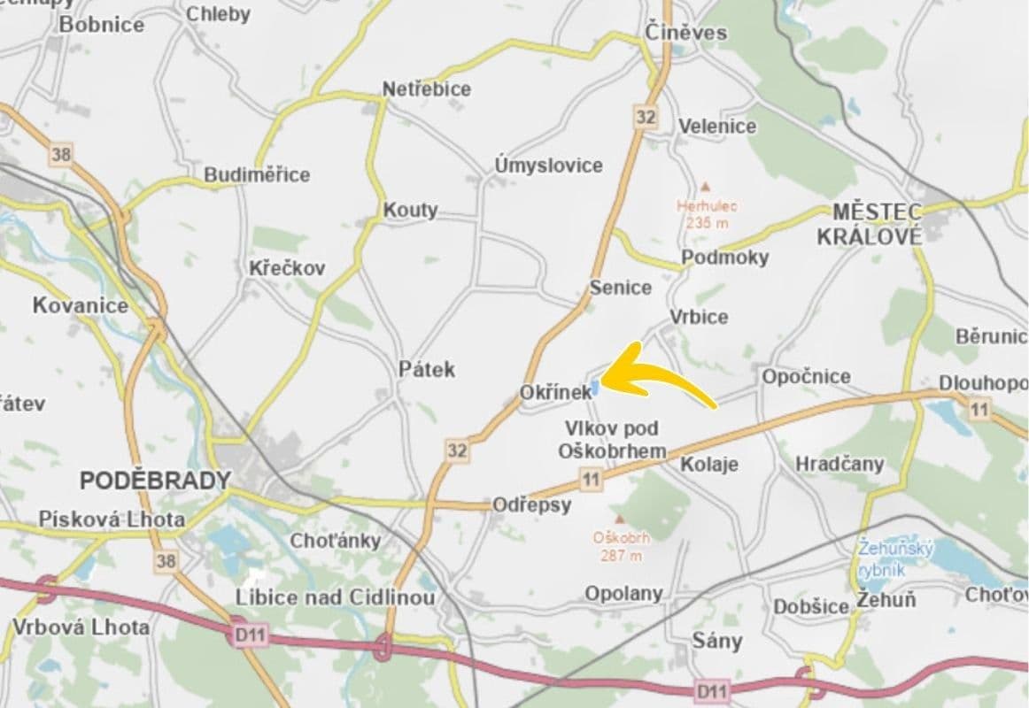 plot for sale, 2,809 m², Okřínek, Středočeský Region plot for sale, 2,809 m², Okřínek, Středočeský Region