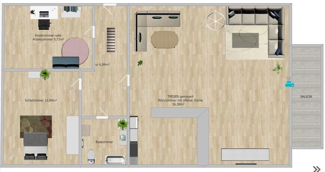 3 bedroom flat for sale, 70 m², Straße Usti Nad Labem 179, Chemnitz, Saxony 3 bedroom flat for sale, 70 m², Straße Usti Nad Labem 179, Chemnitz, Saxony