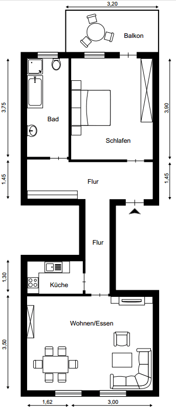flat to rent, 17 m², U1, 25, Mannheim, Baden-Württemberg flat to rent, 17 m², U1, 25, Mannheim, Baden-Württemberg