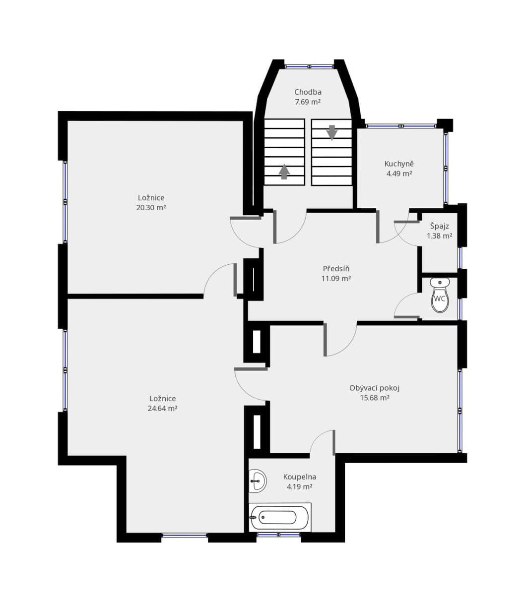 3 bedroom flat to rent, 83 m², Na Srpečku, Prague, Prague 3 bedroom flat to rent, 83 m², Na Srpečku, Prague, Prague