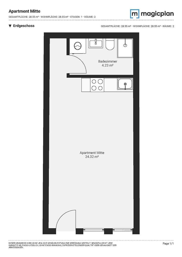 1 bedroom flat to rent, 29 m², Martin-Luther-Straße, Stuttgart, Baden-Württemberg 1 bedroom flat to rent, 29 m², Martin-Luther-Straße, Stuttgart, Baden-Württemberg