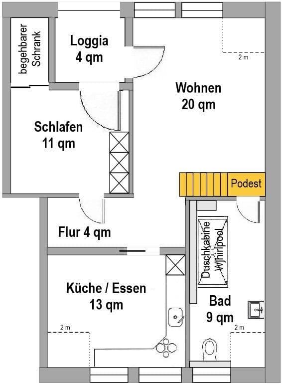 1 bedroom with open-plan kitchen flat to rent, 77 m², Pflugacker 17 b, Hamburg, Hamburg 1 bedroom with open-plan kitchen flat to rent, 77 m², Pflugacker 17 b, Hamburg, Hamburg