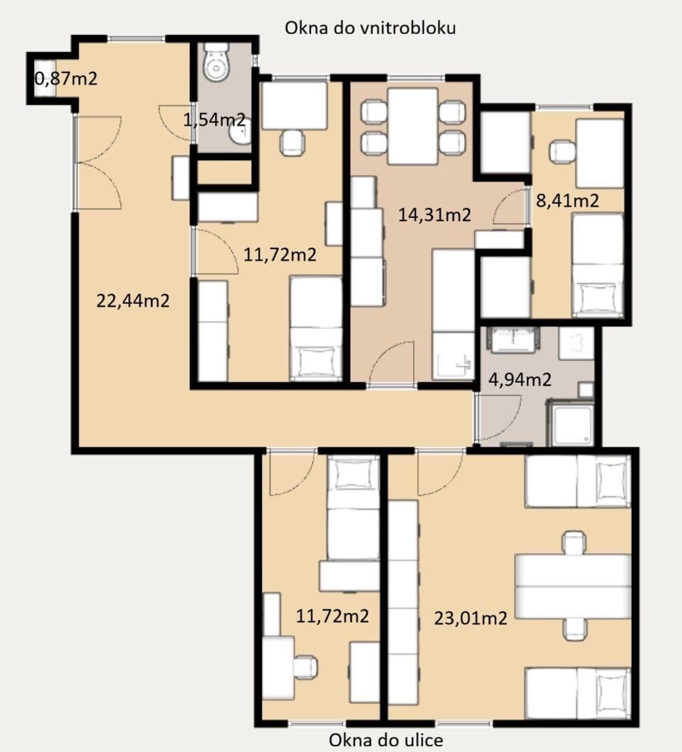 4 bedroom flat for sale, 100 m², Bubenská, Prague, Prague 4 bedroom flat for sale, 100 m², Bubenská, Prague, Prague