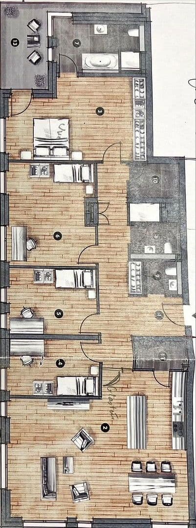 4 bedroom with open-plan kitchen flat for sale, 182 m², Metrostraße 15, Düsseldorf, North Rhine-Westphalia 4 bedroom with open-plan kitchen flat for sale, 182 m², Metrostraße 15, Düsseldorf, North Rhine-Westphalia