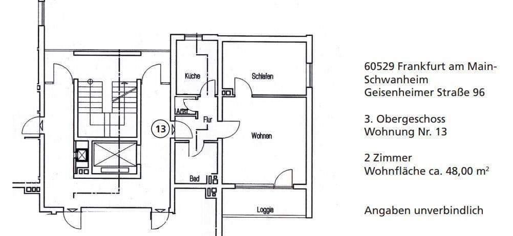 2 bedroom flat for sale, 48 m², Geisenheimer Straße 96, Frankfurt, Hesse 2 bedroom flat for sale, 48 m², Geisenheimer Straße 96, Frankfurt, Hesse