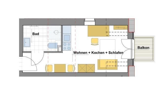 1 bedroom flat to rent, 25 m², Münster, North Rhine-Westphalia 1 bedroom flat to rent, 25 m², Münster, North Rhine-Westphalia
