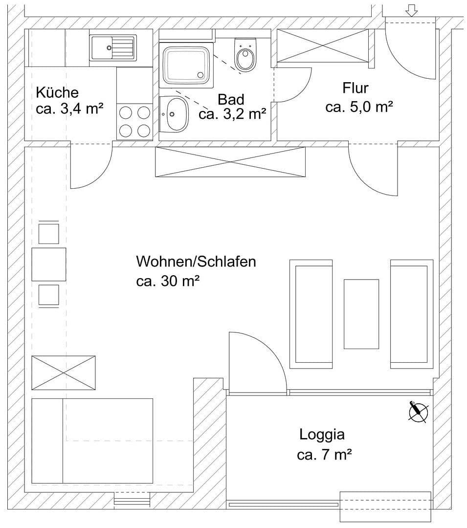 1 bedroom flat for sale, 45 m², Hamburg, Hamburg 1 bedroom flat for sale, 45 m², Hamburg, Hamburg