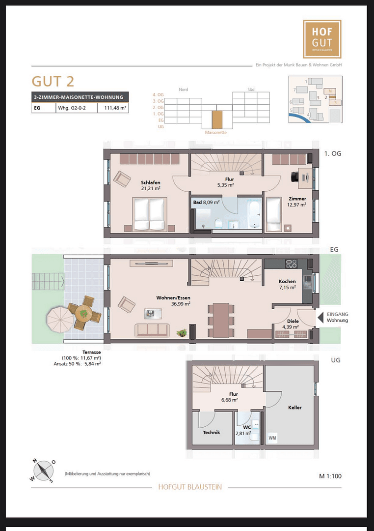 2 bedroom with open-plan kitchen flat to rent, 112 m², Blaustein, Baden-Württemberg 2 bedroom with open-plan kitchen flat to rent, 112 m², Blaustein, Baden-Württemberg